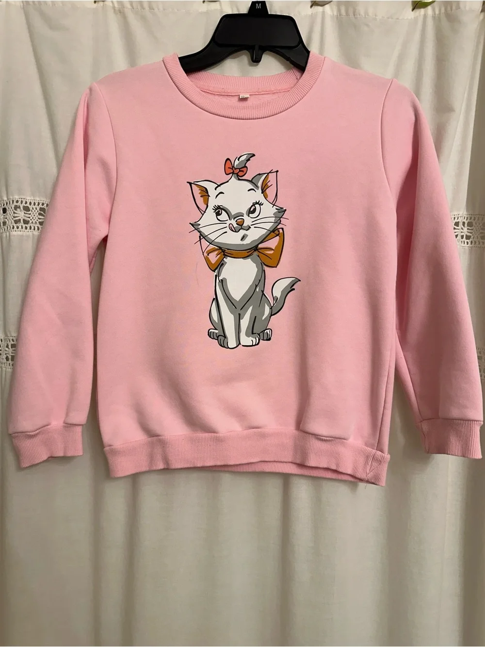 Sweatshirt Pink Cat Graphic  - Cute Kitten Pullover Marie size 10 year